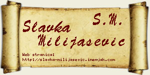 Slavka Milijašević vizit kartica